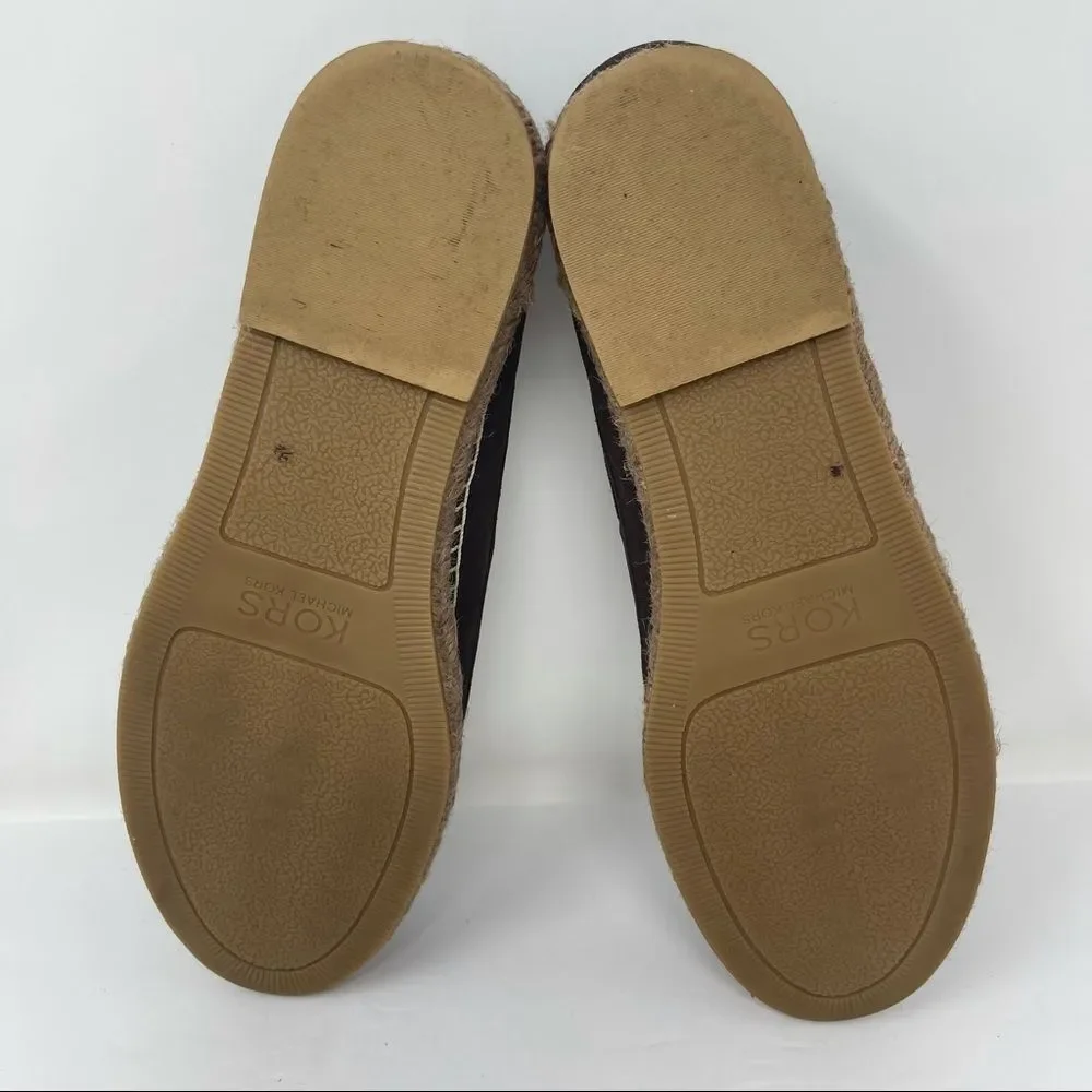 Michael Kors Espadrilles Leather Flats Siz e10